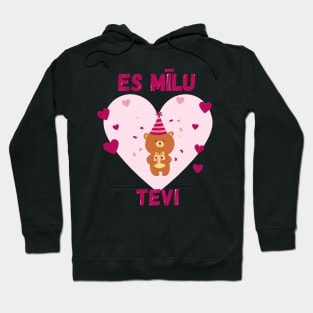 es mīlu tevi - Latviešu Hoodie